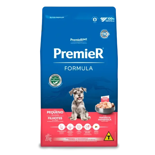 Ração Premier Formula Cães Filhotes Porte Pequeno Frango 20 kg